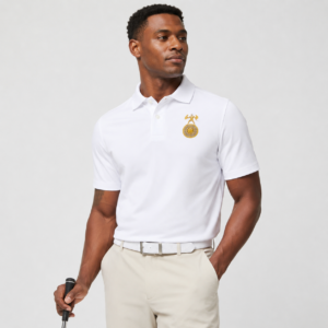 W1nners Gold Crest Polo – White